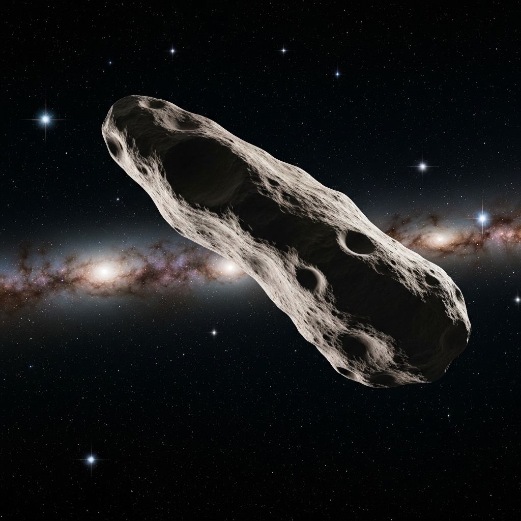 Apophis asteroid in space